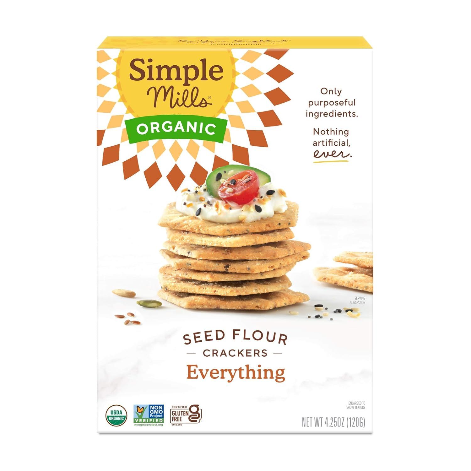 แครกเกอร์เมล็ดพันธุ์ออร์แกนิก Simple Mills – 4.25oz